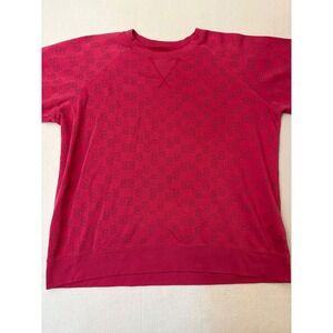 Champion Authentic Athletic Pink Monogram Logo Sweatshirt XXL Raglan Pullover